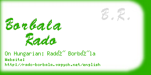 borbala rado business card