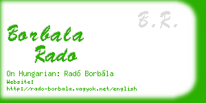borbala rado business card